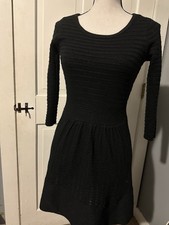 Jessica Simpson Women's Women’s Fit And Flare Sweater Dress Size Small Black