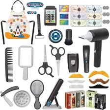 Shaving Kit for Boys, Kids Hair Salon Stylist, Boys Grooming Salon Set Pretend P