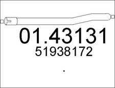 New Exhaust Pipe for FIAT JEEP:500X,RENEGADE SUV 51938172