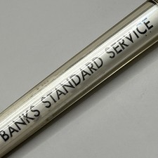 VTG Ballpoint Pen BANKS STANDARD SERVICE Gas Station Charles City IA