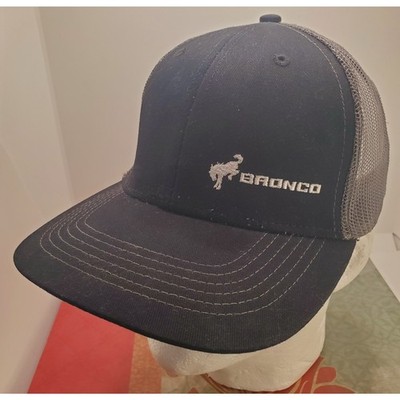 Ford Bronco Hit Wear Snap Back Cap Black & Grey Mesh Trucker Cap