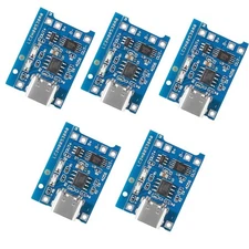 5pcs 5V Type-C USB Input 1A 18650 Lithium Battery TP4056 DW01A Charger Module