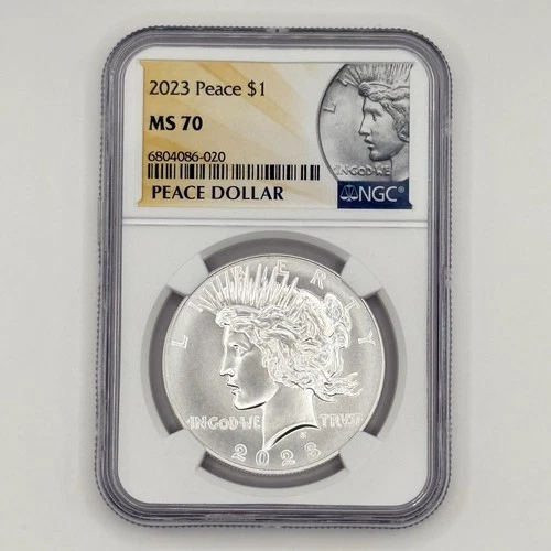 2023 $1 Peace Silver Dollar NGC MS70 Peace Label