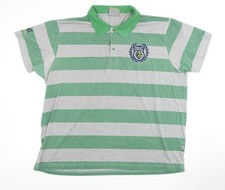 Everlast Polo uomo a righe verdi, 2XL, cotone classico