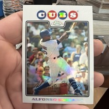 2008 Topps Chrome Refractor Alfonso Soriano Chicago Cubs #44