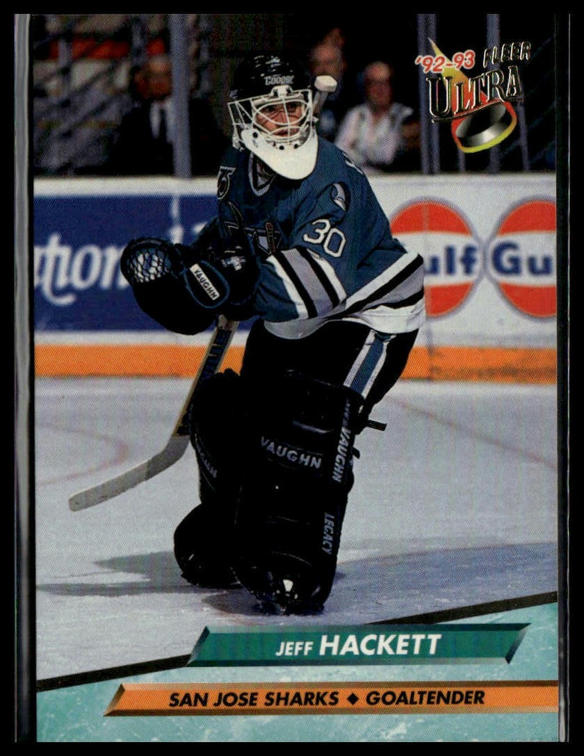 1992-93 Ultra #195 Jeff Hackett San Jose Sharks