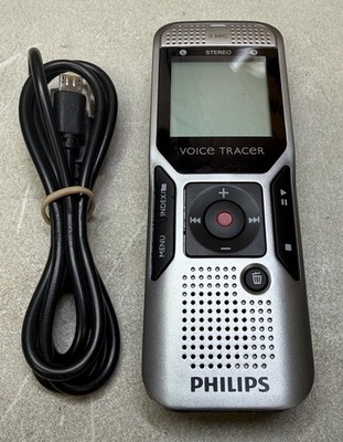 Philips DVT 1500 Digital Voice Tracer with 2 Built-In Microphones Tested & WORKS