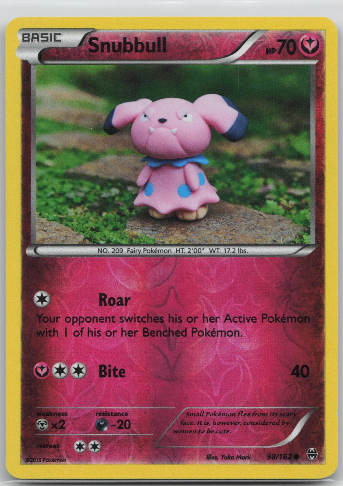 Snubbull Common Fairy XY - BREAKthrough 98/162 LP 2015 Yuka Morii Reverse Holo