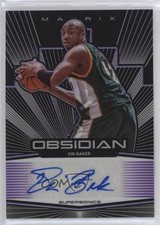 2019-20 Panini Obsidian Matrix Electric Etch Purple 73/75 Vin Baker Auto 5xx