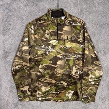 Under Armour Sweatshirt Mens L Coldgear Barren Camo 1/4 Zip Fleece Hunt Jacket