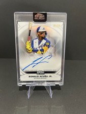 2025 Topps Chrome Black Baseball Ivory autograph Braves Ronald Acuna Jr 1/50