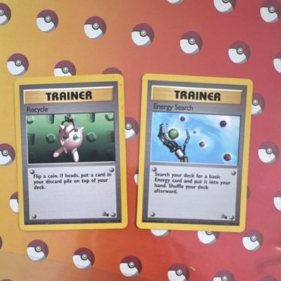 Pokémon TCG Recycle & Energy Search Trainer Base Set Nintendo English 2 Cards
