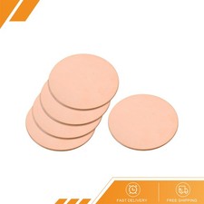 5pcs - Pure Copper Sheet 2" x 0.06" 14 Gauge T2 Copper Metal Round Plate