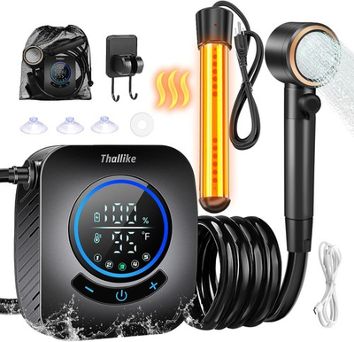 #ad Upgraded Portable Shower with Heater 1500W Normal With Heater $102.88