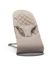 Babybj rn Bouncer Bliss, Sand Gray, Woven, Classic Quilt  2-In-1 Adjustable Bab