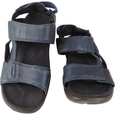 ECCO Herren Leder Wandern Wandern Sandalen türkis UK 10 verstellbarer Riemen Komfort