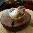 VINTAGE Italian Murano Art Glass Bird Gold Flecks - Italy BEAUTIFUL