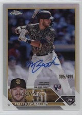 2023 Topps Chrome Rookie Refractor 305/499 Matthew Batten #RA-MBA Auto 0if0