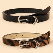 New PU alloy pin buckle women's belt. Versatile jeans/coat decorative belt