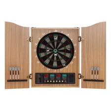 12-Darts Electronic Dart Machine Wall-mounted Decorative Dartboard Cabinet Kit