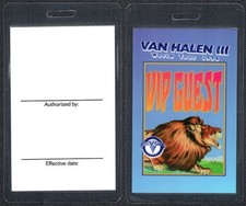 Van Halen III Backstage Pass VIP Guest Vintage 1998 Sammy Hagar Eddie Alex NOS