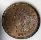 1880 Indian Cent 1c US Penny Beautiful Coin NGC MS64BN