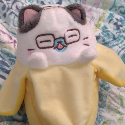 Funko Bananya Cat Plush Stuffed Animal Crunchyroll Anime Yellow White