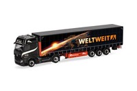 Herpa 320023 Mercedes-Benz Actros L ´18 Gigaspace Gardinenplanen-Sattelzug Fe...