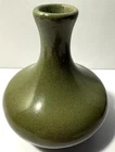 Vintage Speckled Green Haeger Pottery Vase Signed 2003 6 Inch