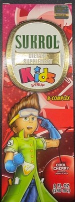 Sukrol Syrup Kids Cherry Flavour Dietary Supplement B Complex 8 Oz