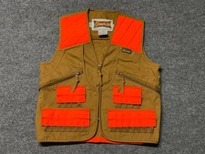 Gamehide Hunting Vest Mens Large Brown Orange Shells Pockets Quilted Outdoors