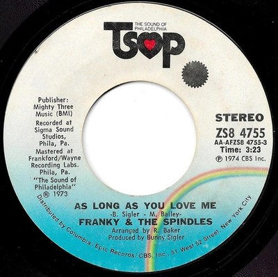 Franky & The Spindles - As Long As You Love Me, 7'', (Vinyl)