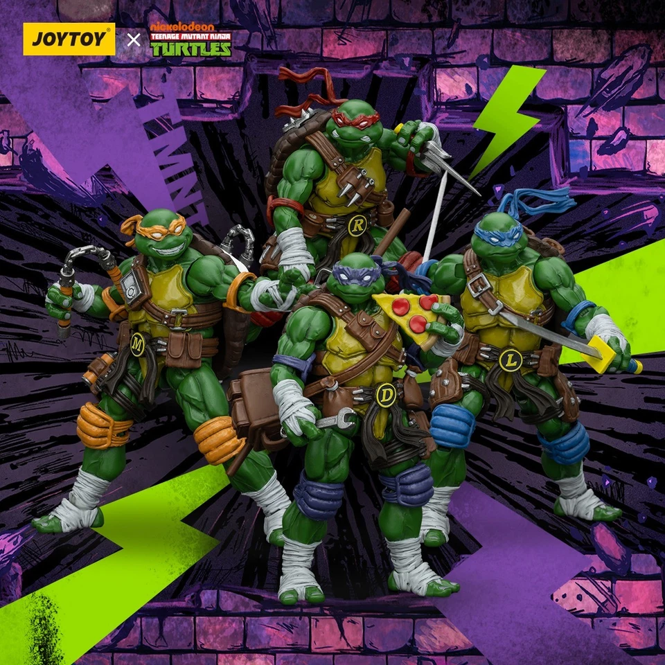 JOYTOY TMNT Teenage Mutant Ninja Turtles Michelangelo Donatello Leonardo Raphael - Bild 2 von 4