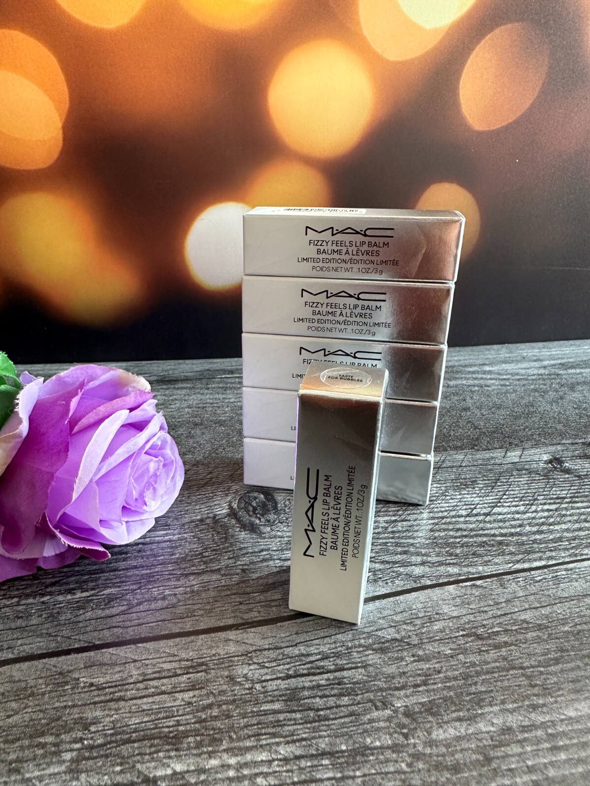 🔥BN MAC FIZZY FEELS LIP BALM TASTE FOR BUBBLES HOLIDAY 2023 Limited