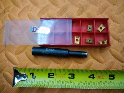 Dorian 3/8'' Dia E90-038-AP10-050 Indexable Insert End Mill APKT1003 Inserts .375