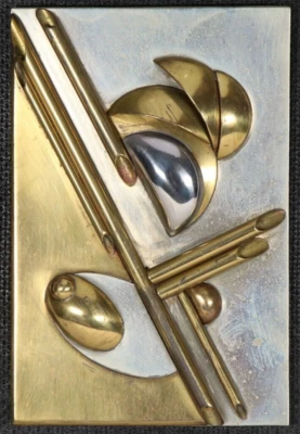 Konstruktivistisches Relief Kosmos signiert Mutev Mitev russian constructivism - Bild 1 von 4
