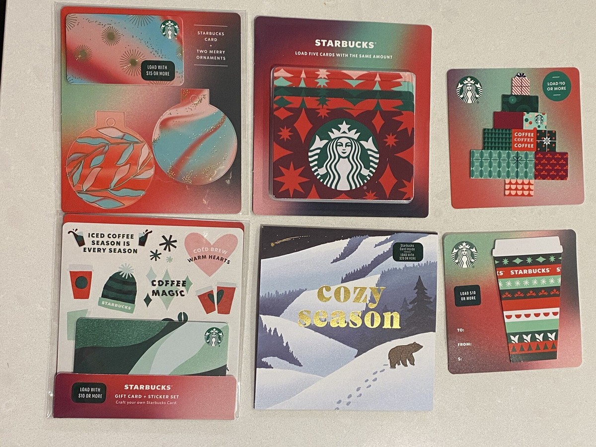 STARBUCKS Gift Card LOT Christmas 2020 Holiday - Set of 10