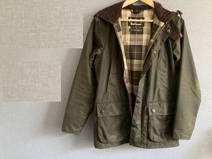 Barbour Hooded Bedale SL Size 34 Waxed Cotton Sage Men's Jacket