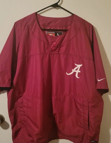 Nike Alabama Crimson Tide SZ L-XL Short sleeve Coaches pullover | eBay
