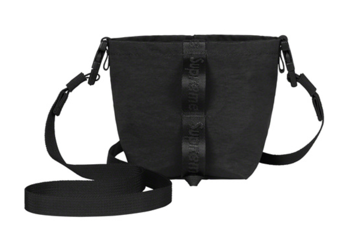 New Supreme Neck Pouch Bag Black Embossed Box Logo Fall Winter