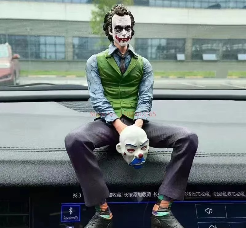 DC Comics The Joker Figure Car Accessory Car Mounted Joker The Dark Figure 10cm