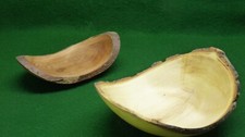 Hand Crafted Live Edge Wooden Bowls, Rustic Farmhouse / Cottage Table D cor