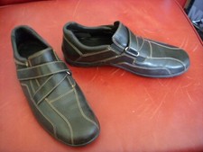 Men's Cole Haan Black Leather w/Contrast Stitching Hook&Loop StrapShoes Size 8.5