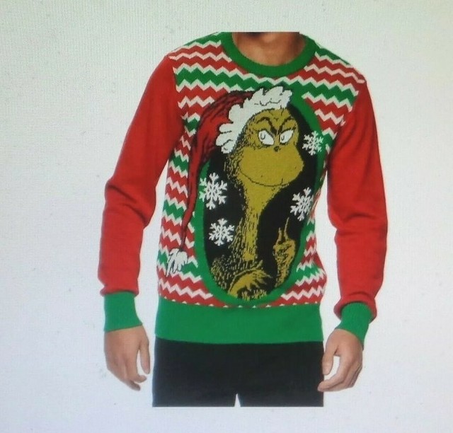 NEW Men's Size XL Ugly Christmas Sweater The Grinch MSRP 60 NWT eBay
