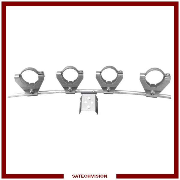 Support Parabole Multifeed Universel en Acier pour 4 LNB de Diamètre Ø 40 mm - Photo 1/1