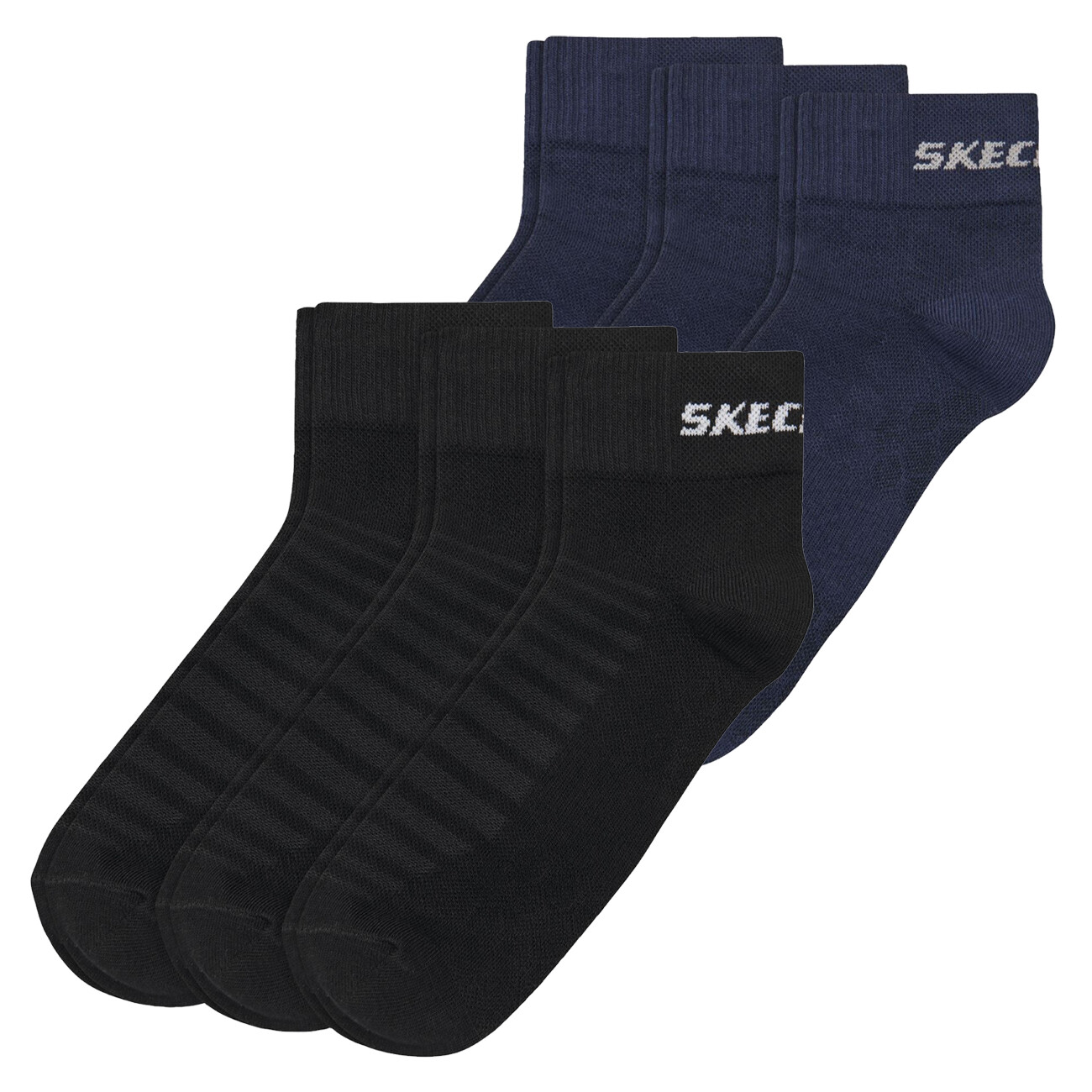 Носки Skechers Unisex Quarter Socks Mesh Vent 35-49 Серый Синий черный однотонный 6 3290₽