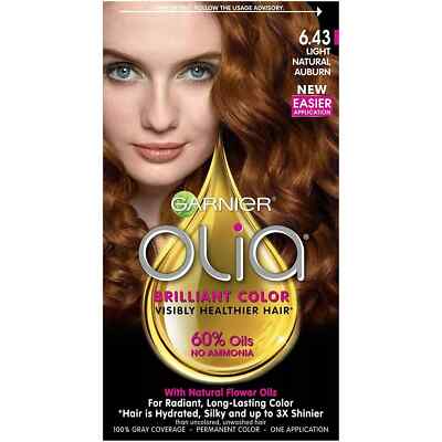Garnier Olia Brilliant Color, 6.43 Light Natural Auburn