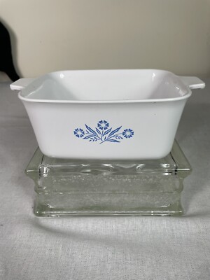 Vintage Corning Ware P-4-B Cornflower Casserole Dish