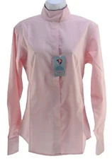 Royal Highness Equestrian Show Shirt Long Sleeve Pink Women's Size 34 New NWT