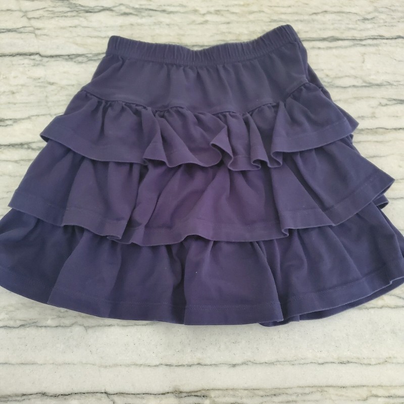 Hanna Andersson Girls Navy Blue Tiered Ruffle Twirly Skirt Size 110 US 5